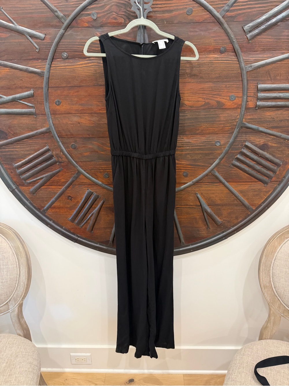 Classic Black Sleeveless Wide-Leg Jumpsuit
